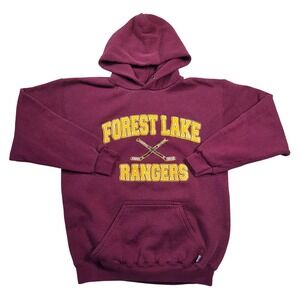 Vintage Discus Athletic Forest Lake Rangers Maroon Hoodie Mens M USA‎ Made Retro